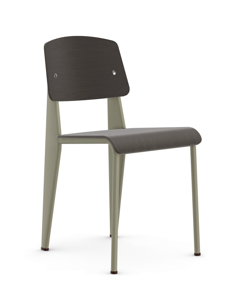 vitra stoel Standard - donker eiken - gris Vermeer