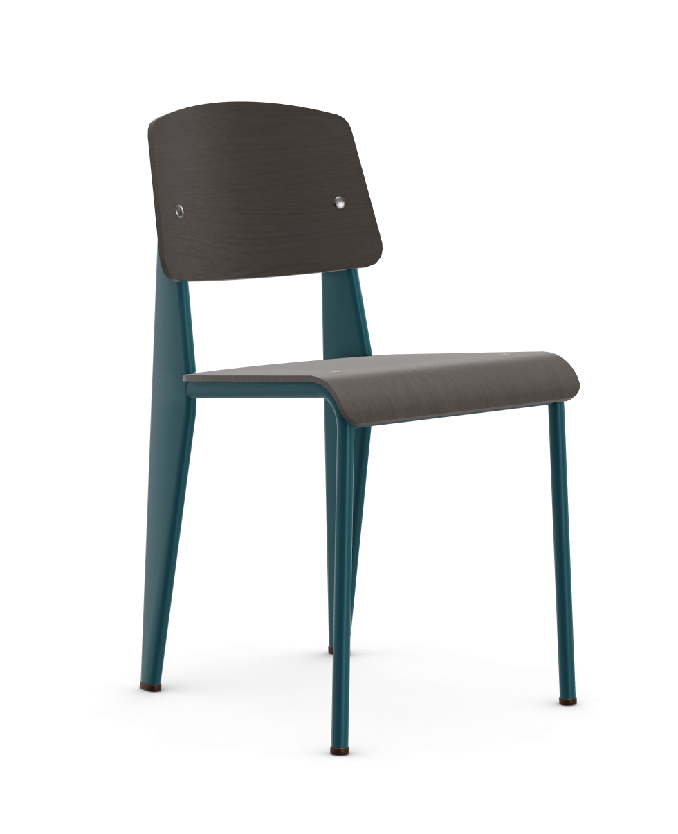 vitra stoel Standard - donker eiken - blue dynasty