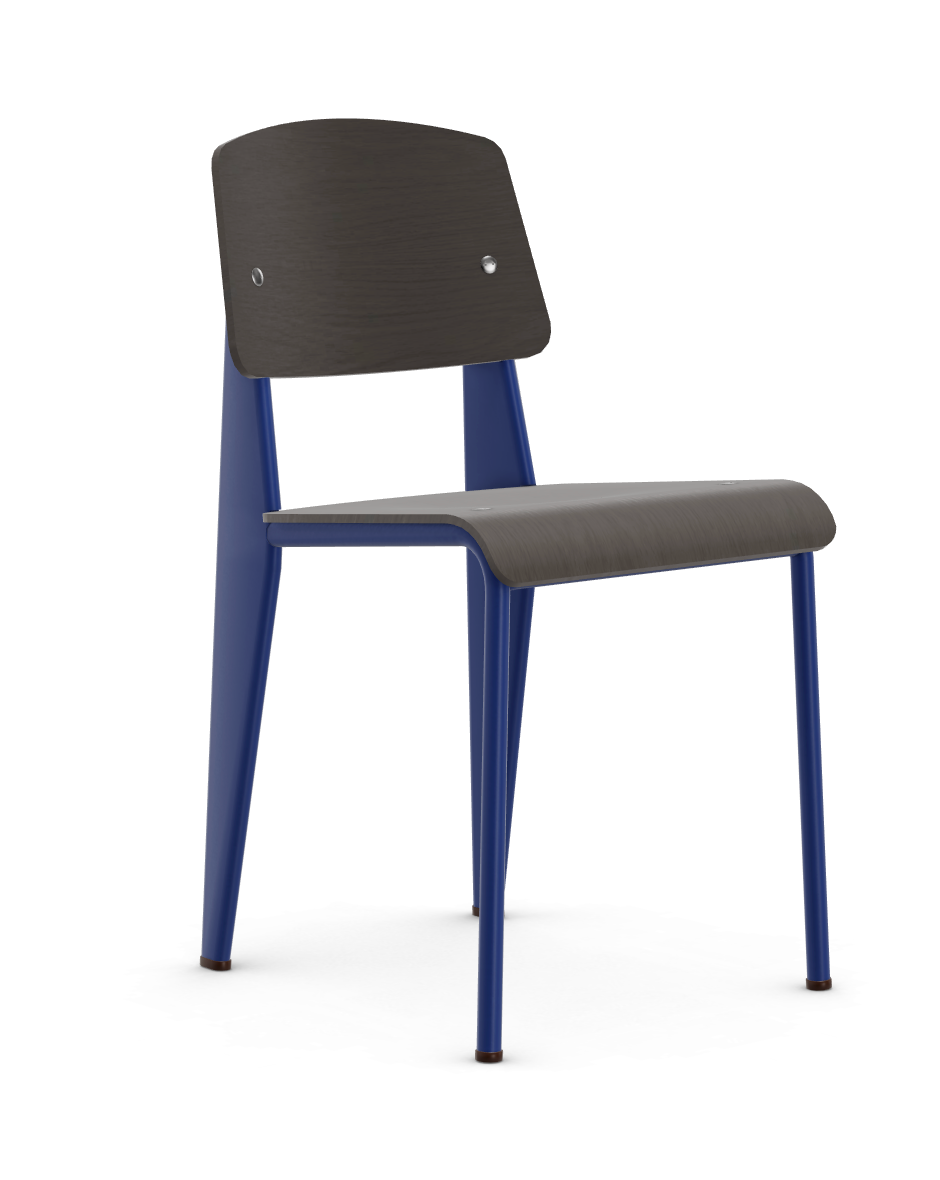 vitra stoel Standard - donker eiken - bleu Marcoule