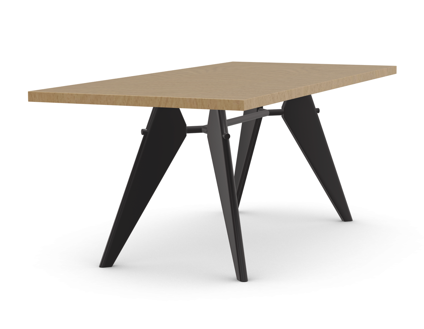 vitra EM Table - 90 x 200 cm. - diepzwart