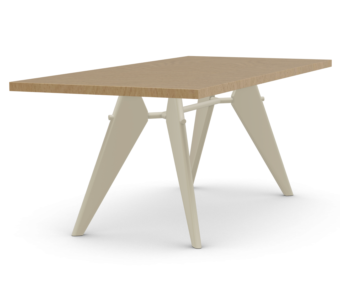 vitra EM Table - 90 x 200 cm. - Prouve blanc