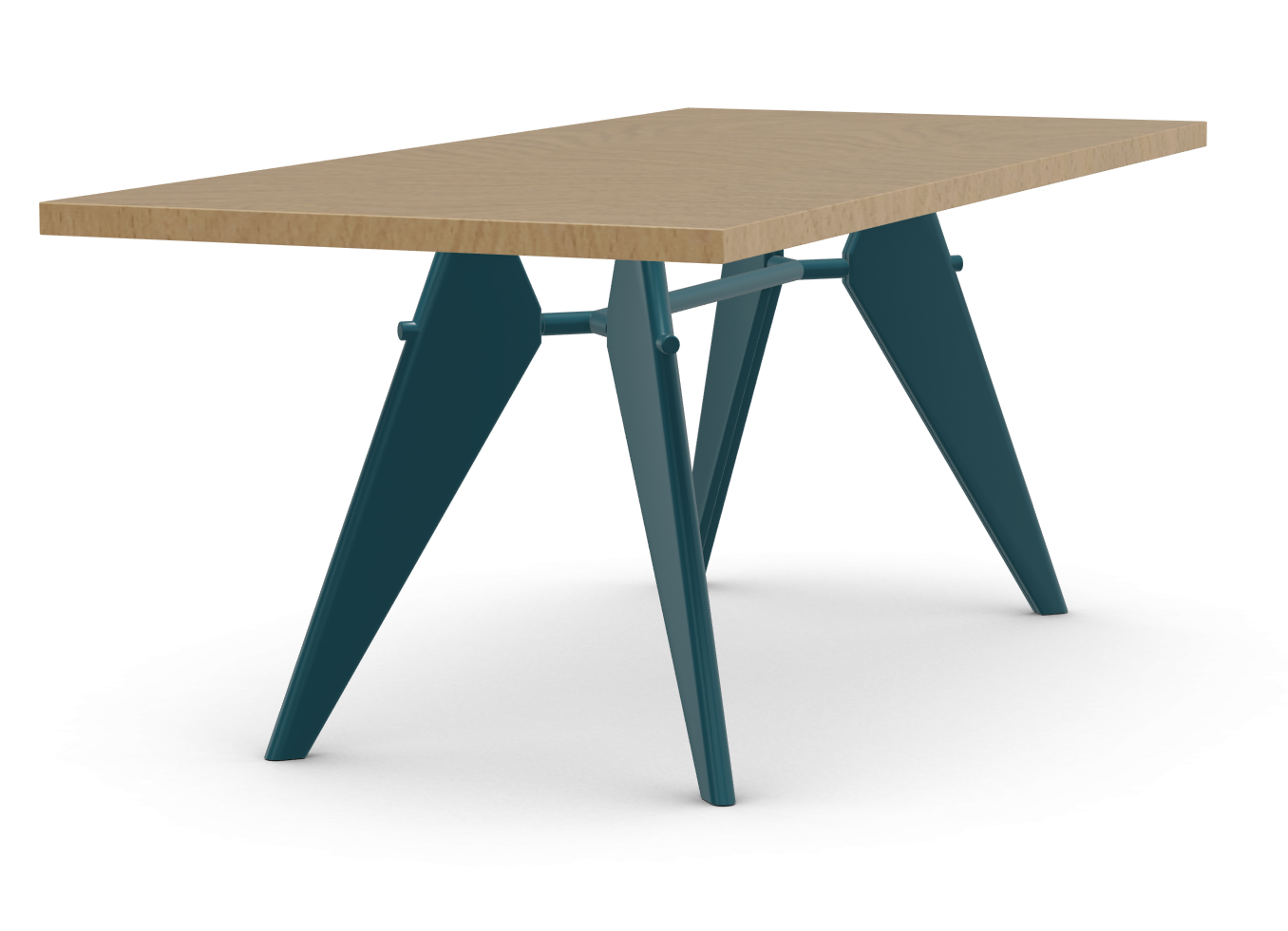 vitra EM Table - 90 x 200 cm. - Prouve Blue Dynastie