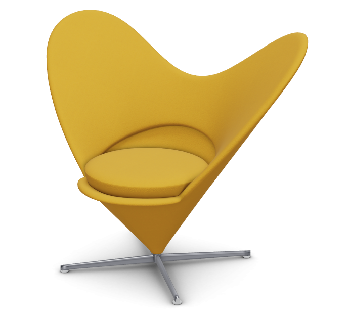 vitra Heart Cone Chair - dark yellow