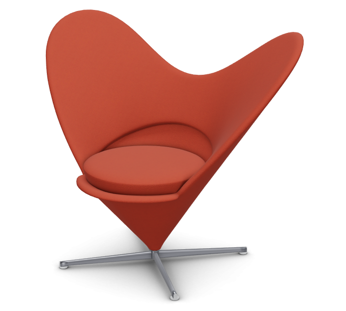 vitra Heart Cone Chair - dark orange