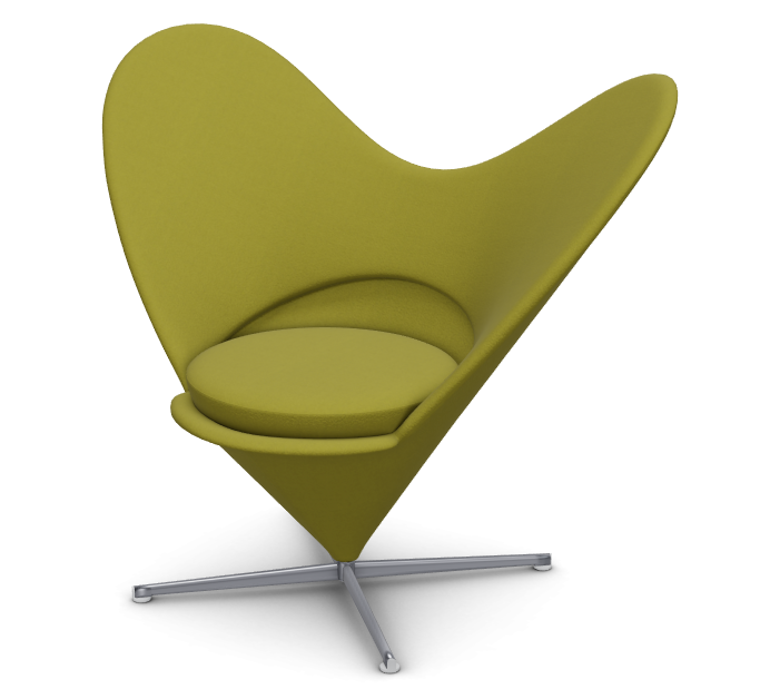 vitra Heart Cone Chair - lime green