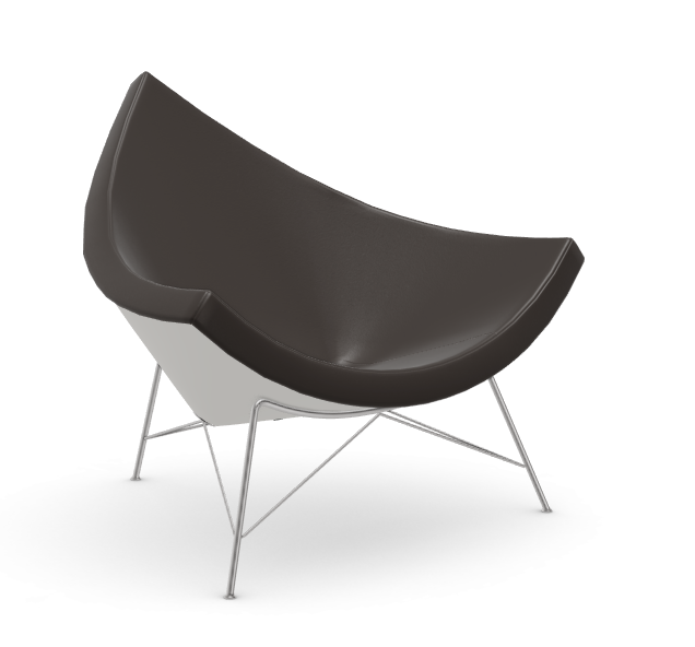 vitra Coconut Chair - leder - chocolate