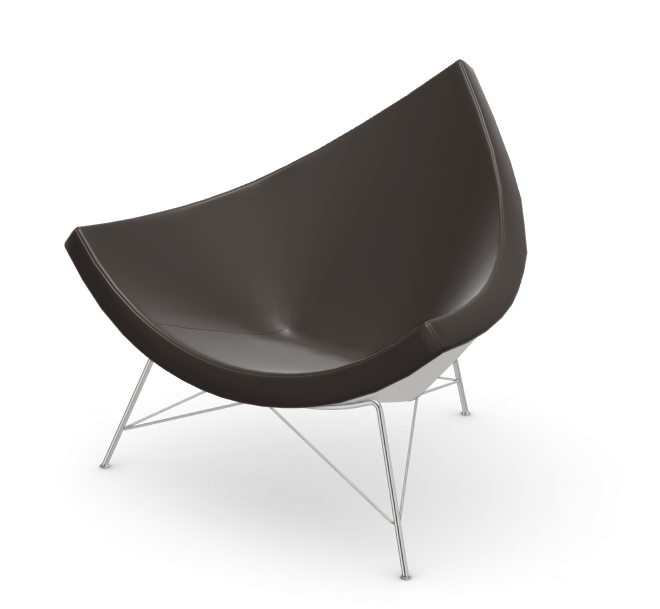 vitra Coconut Chair - leder - chocolate