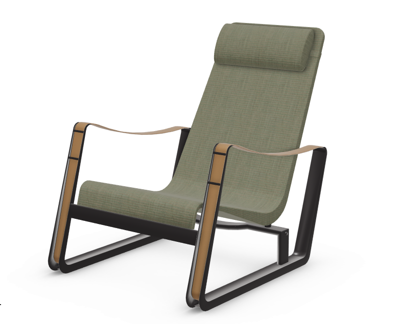 vitra Leunstoel Cité - diepzwart frame - emerald