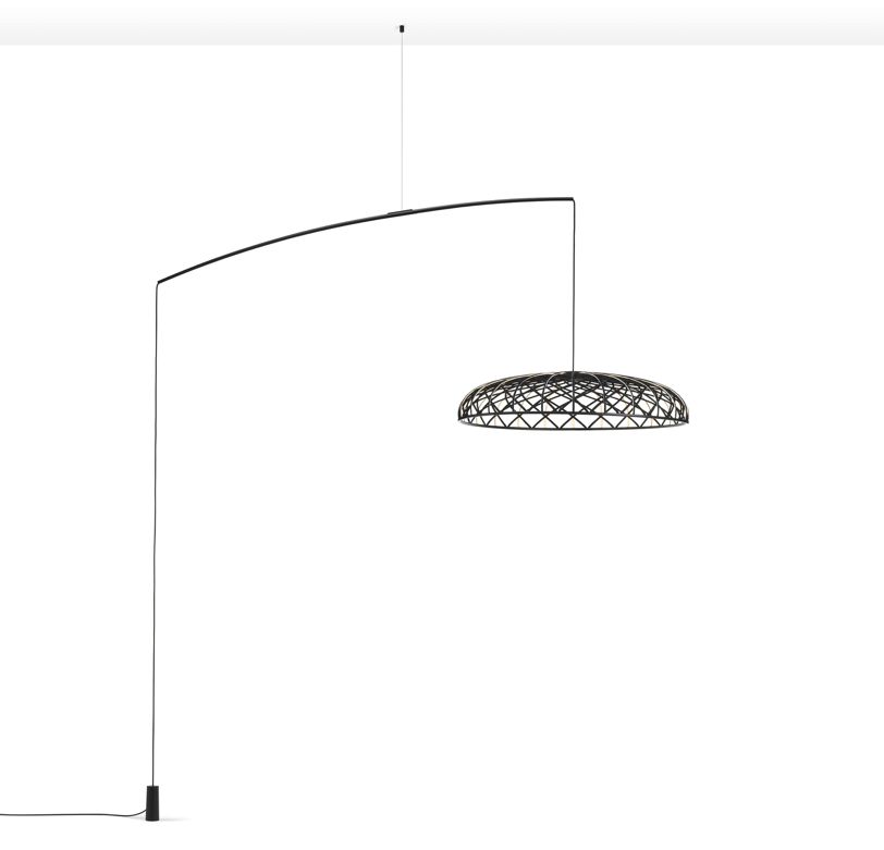 Flos hangende vloerlamp Skynest Motion - antraciet