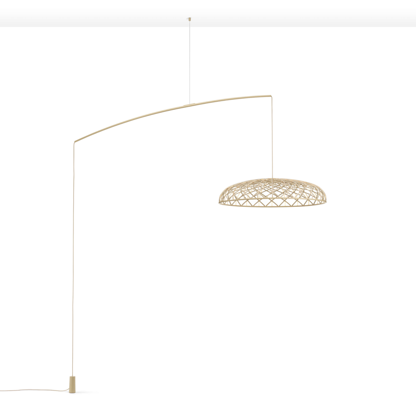 Flos hangende vloerlamp Skynest Motion - amandel