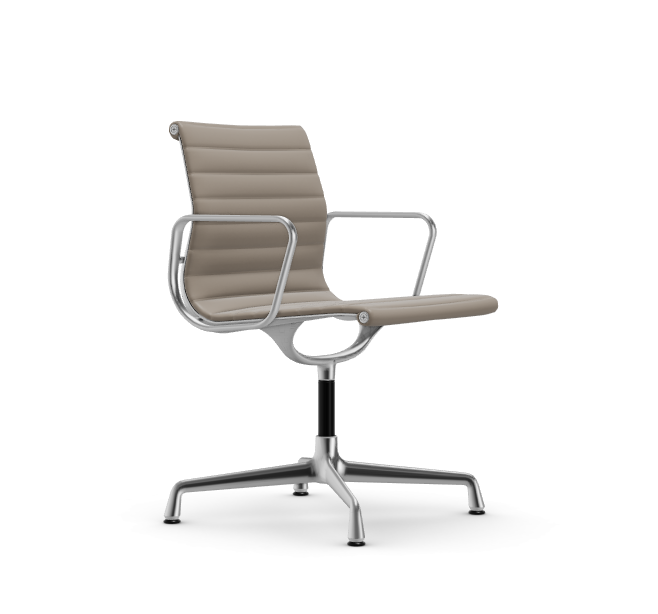 vitra Eames Aluminium Chair EA 103 - Dine - leder - sand leder - verchroomd onderstel