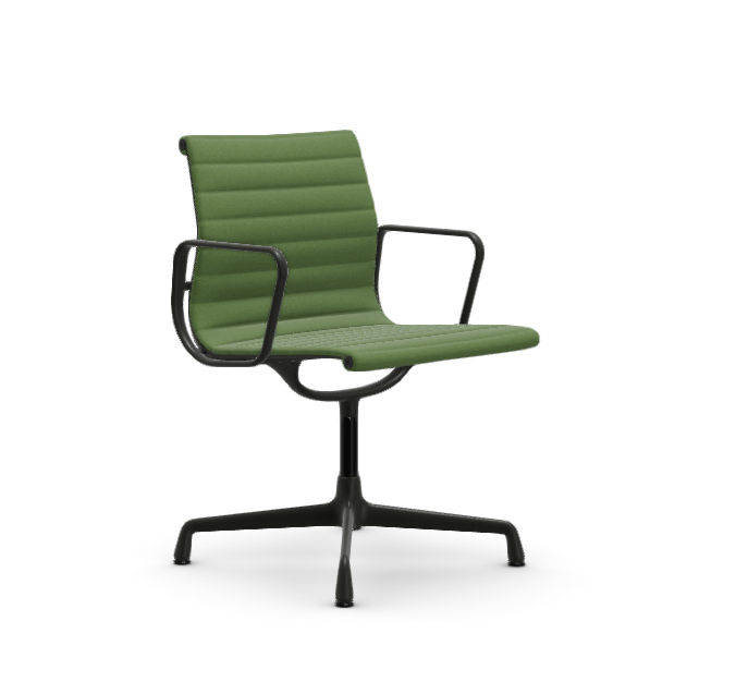 vitra Eames Aluminium Chair EA 103 - Dine - Hopsak - Hopsak grass green/forest - gecoat diepzwart onderstel