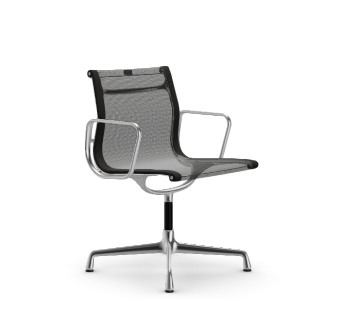 vitra Eames Aluminium Chair EA 103 - Dine - Netweave - Netweave darkgrey - verchroomd onderstel