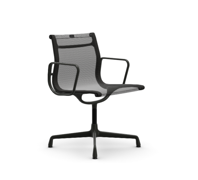 vitra Eames Aluminium Chair EA 103 - Dine - Netweave - Netweave nero - gecoat diepzwart onderstel