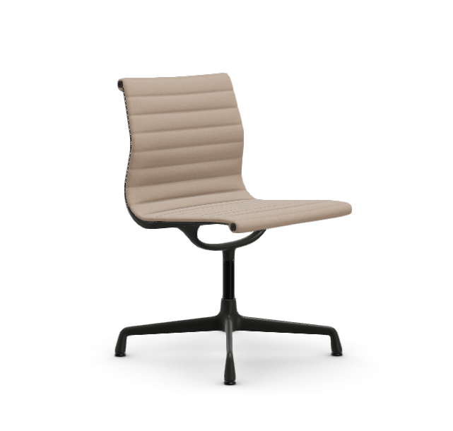 vitra Eames Aluminium Chair EA 101 - Dine - Hopsak - Hopsak nude/ivory - gecoat diepzwart onderstel