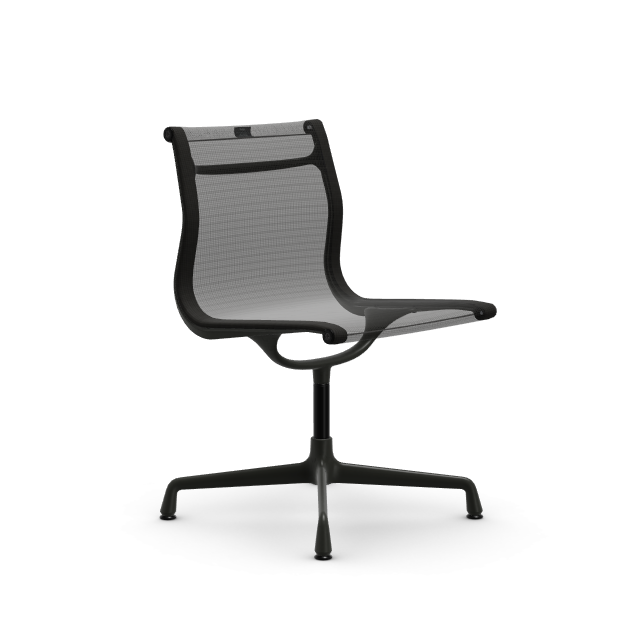 vitra Eames Aluminium Chair EA 101 - Dine - Netweave - Netweave nero - gecoat diepzwart onderstel