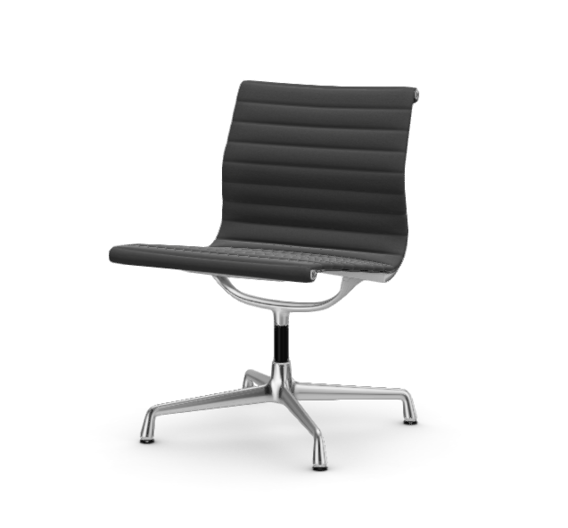 vitra Eames Aluminium Chair EA 105 - Conference - Hopsak - Hopsak dark grey/nero - verchroomd onderstel