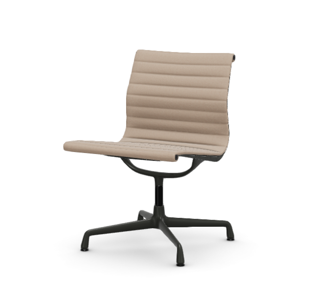 vitra Eames Aluminium Chair EA 105 - Conference - Hopsak - Hopsak nude/ivory - gecoat diepzwart onderstel