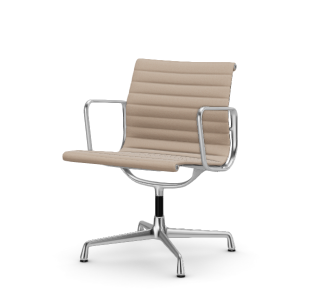 vitra Eames Aluminium Chair EA 107 - Conference - Hopsak - Hopsak nude/ivory - verchroomd onderstel