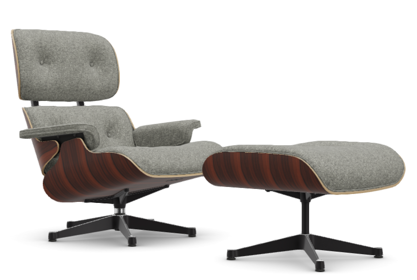 vitra Eames Lounge Chair & Ottoman - Santos Palissander / Nubia