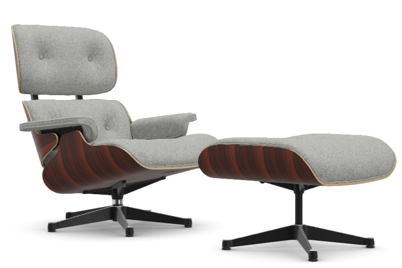 vitra Eames Lounge Chair & Ottoman - Santos Palissander / Nubia