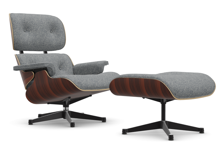 vitra Eames Lounge Chair & Ottoman - Santos Palissander / Nubia - Santos Palissander & Nubia cream / dark brown