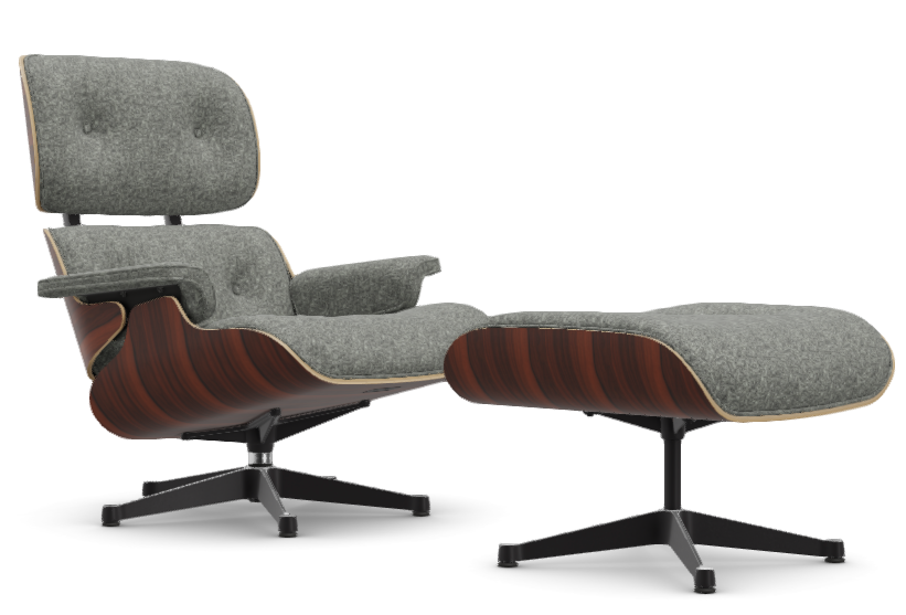 vitra Eames Lounge Chair & Ottoman - Santos Palissander / Nubia