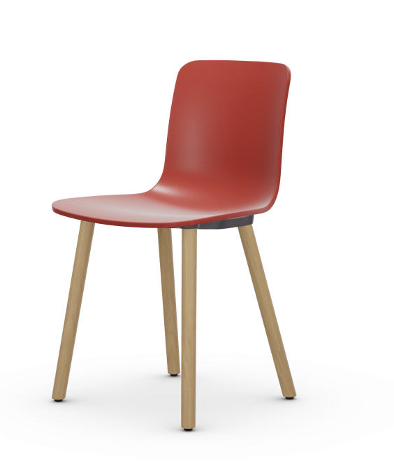 vitra stoel Hal RE Wood - naturel eiken - brick RE