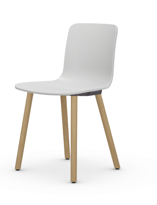 vitra stoel Hal RE Wood - naturel eiken - cotton white RE