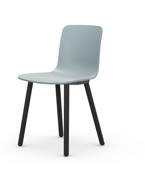 vitra stoel Hal RE Wood - donker eiken - ice grey RE