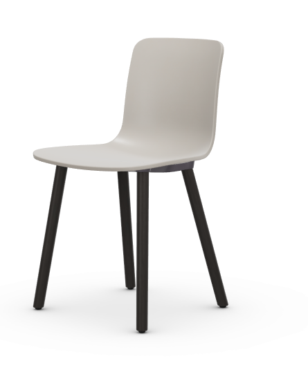 vitra stoel Hal RE Wood - donker eiken - warm grey RE