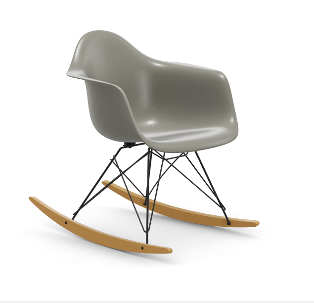 vitra Eames Fiberglass Armchair RAR - zwart - raw umber - licht