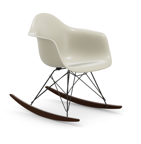 vitra Eames Fiberglass Armchair RAR - zwart - parchment - donker