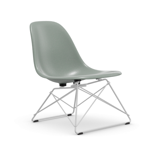 vitra Eames Fiberglass Side chair LSR - wit - sea foam green