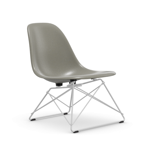 vitra Eames Fiberglass Side chair LSR - wit - raw umber