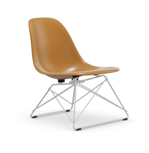 vitra Eames Fiberglass Side chair LSR - wit - dark ochre