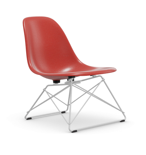 vitra Eames Fiberglass Side chair LSR - wit - classic red