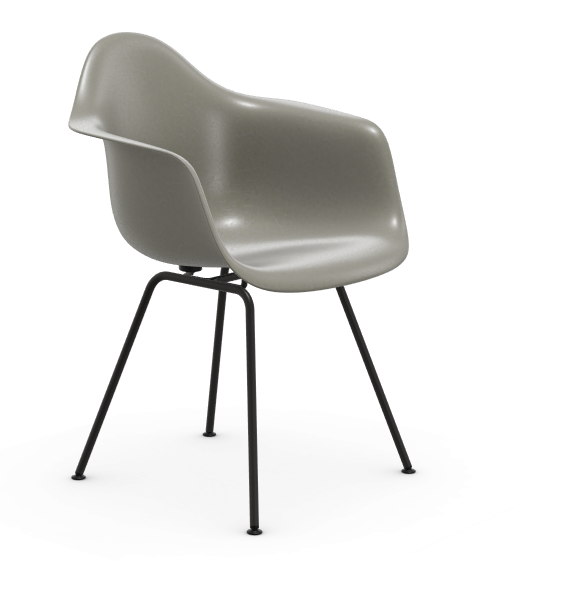 vitra Eames Fiberglass Armchair DAX - zwart - raw umber