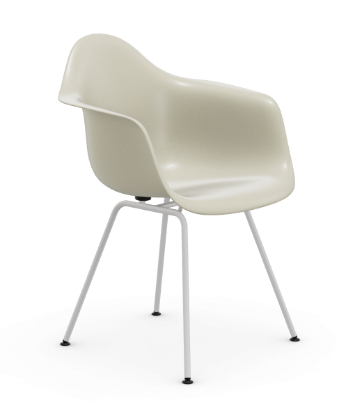 vitra Eames Fiberglass Armchair DAX - wit - parchment