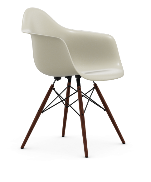 vitra Eames Fiberglass Armchair DAW - parchment - donker