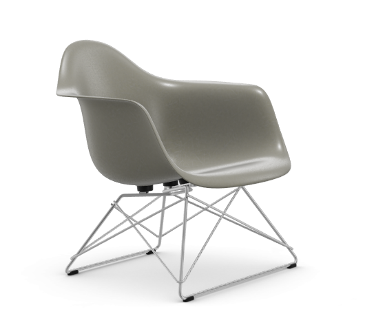 vitra Eames Fiberglass Armchair LAR - verchroomd - raw umber