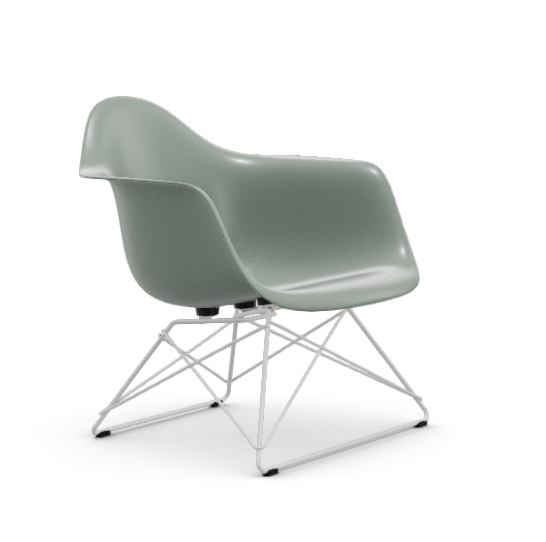 vitra Eames Fiberglass Armchair LAR - wit - sea foam green