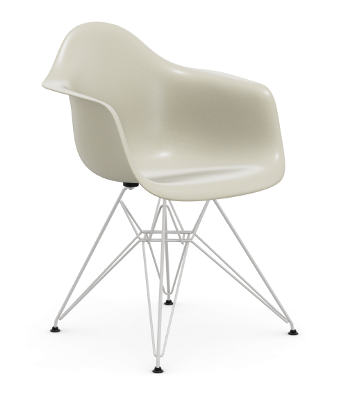 vitra Eames Fiberglass Armchair DAR - wit - parchment