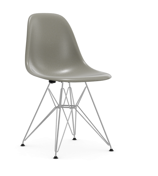 vitra Eames Fiberglass Side chair DSR - verchroomd - sea foam green