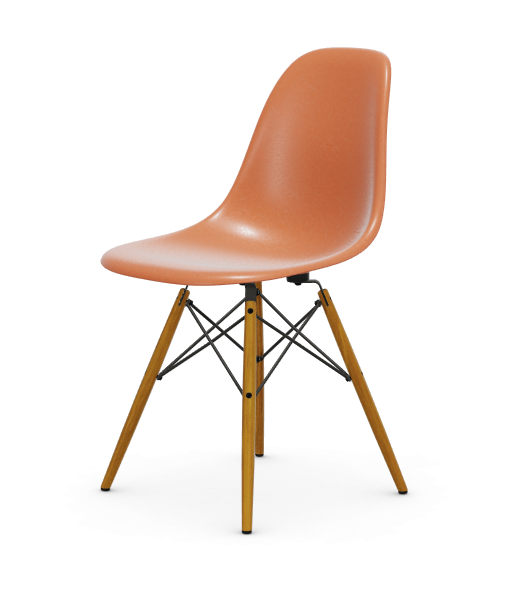 vitra Eames Fiberglass Side chair DSW - essen - red orange