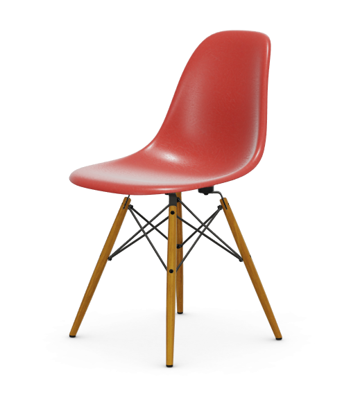 vitra Eames Fiberglass Side chair DSW - essen - classic red