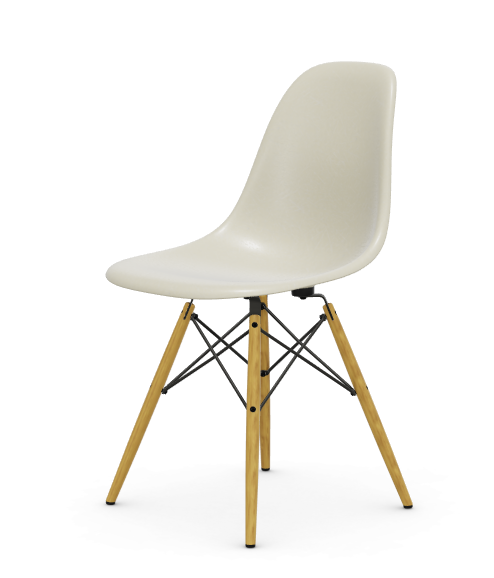 vitra Eames Fiberglass Side chair DSW - esdoorn licht - parchment