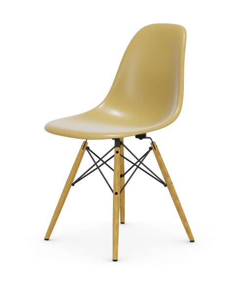 vitra Eames Fiberglass Side chair DSW - esdoorn licht - light ochre