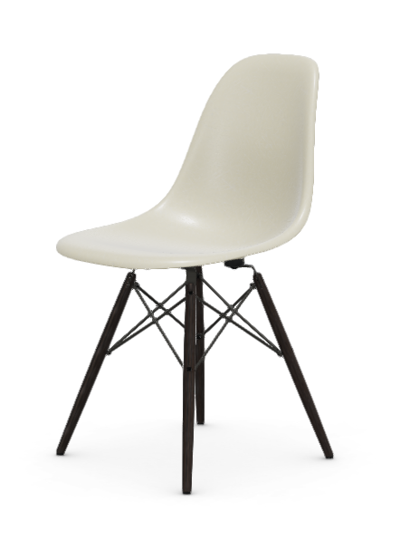 vitra Eames Fiberglass Side chair DSW - esdoorn zwart - parchment