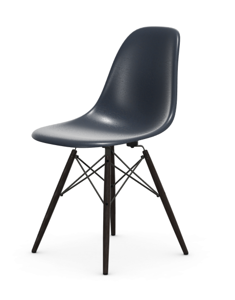 vitra Eames Fiberglass Side chair DSW - esdoorn zwart - Navy Blue